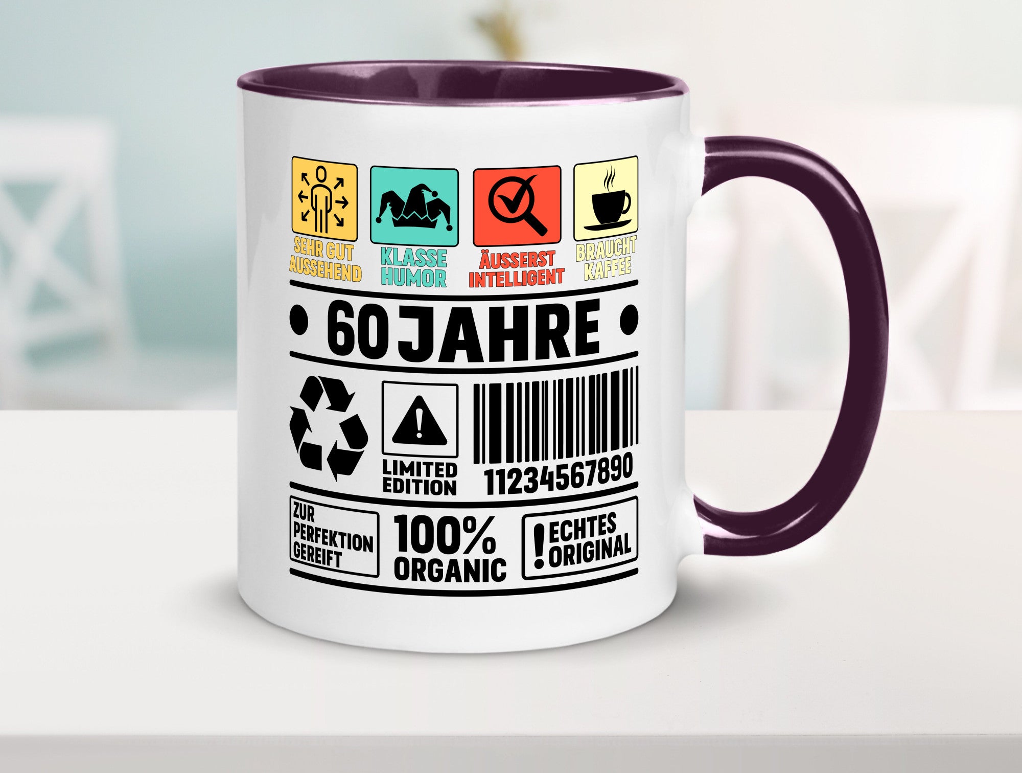 60. Geburtstag | 60 Jahre Humor Limited Edition Geschenkidee Tasse