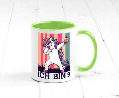 9 Geburtstag | Einhorn Damping Mädchen Humor Geschenkidee Tasse