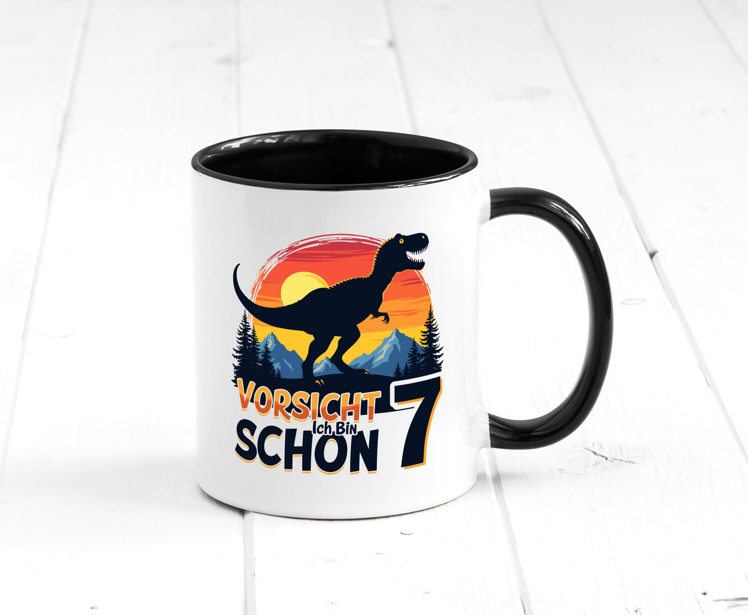 7. Geburtstag | 7 Jahre Dinosaurier v2 Geschenk Geschenkidee lustiger Spruch