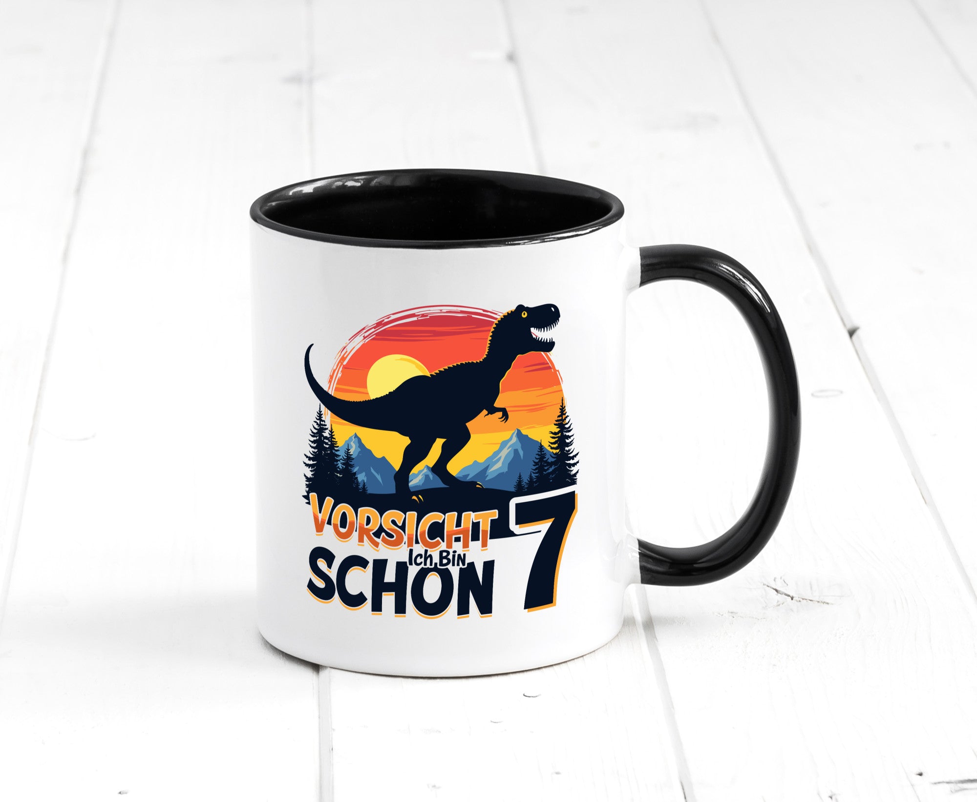 7. Geburtstag | 7 Jahre Dinosaurier v2 Geschenk Geschenkidee lustiger Spruch