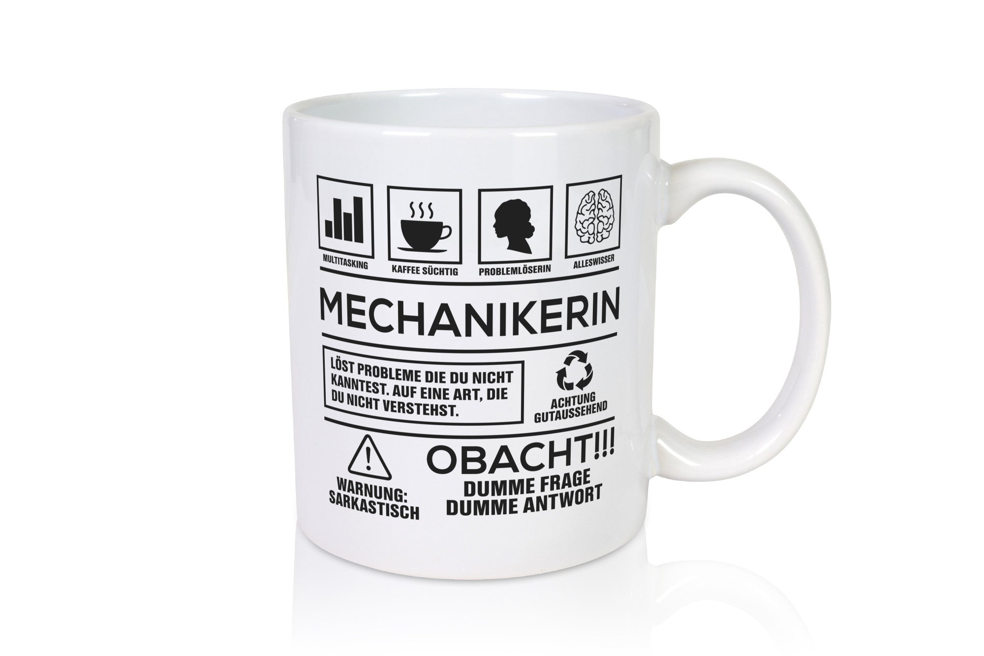 Achtung Probleme Mechanikerin | KFZ Geschenk Humor Geschenkidee lustiger Spruch