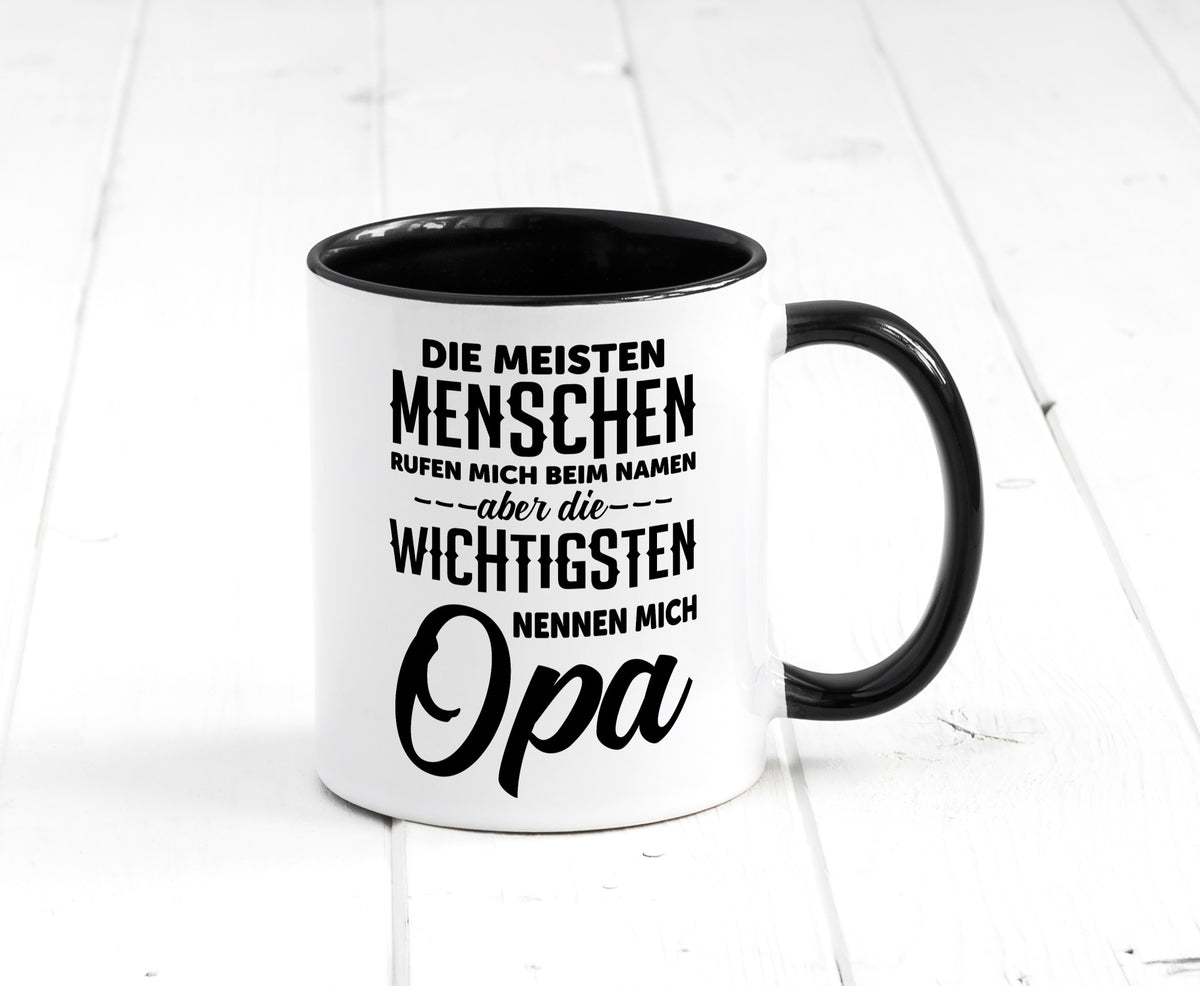 Die wichtigsten nennen mich Opa | Großvater Enkelkinder lustiger Spruch Tasse