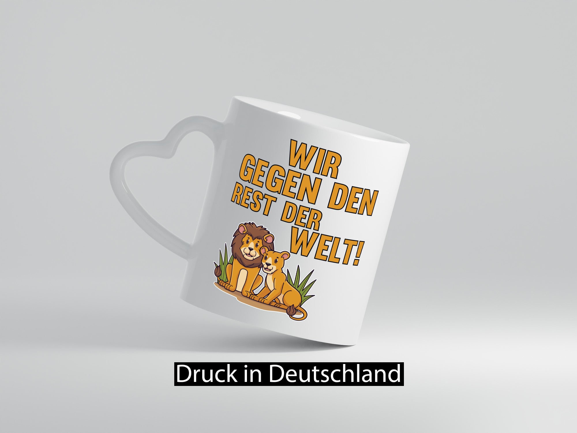 Wir gegen den Rest der Welt | Löwenpaar Beziehung Geschenk Humor Geschenkidee