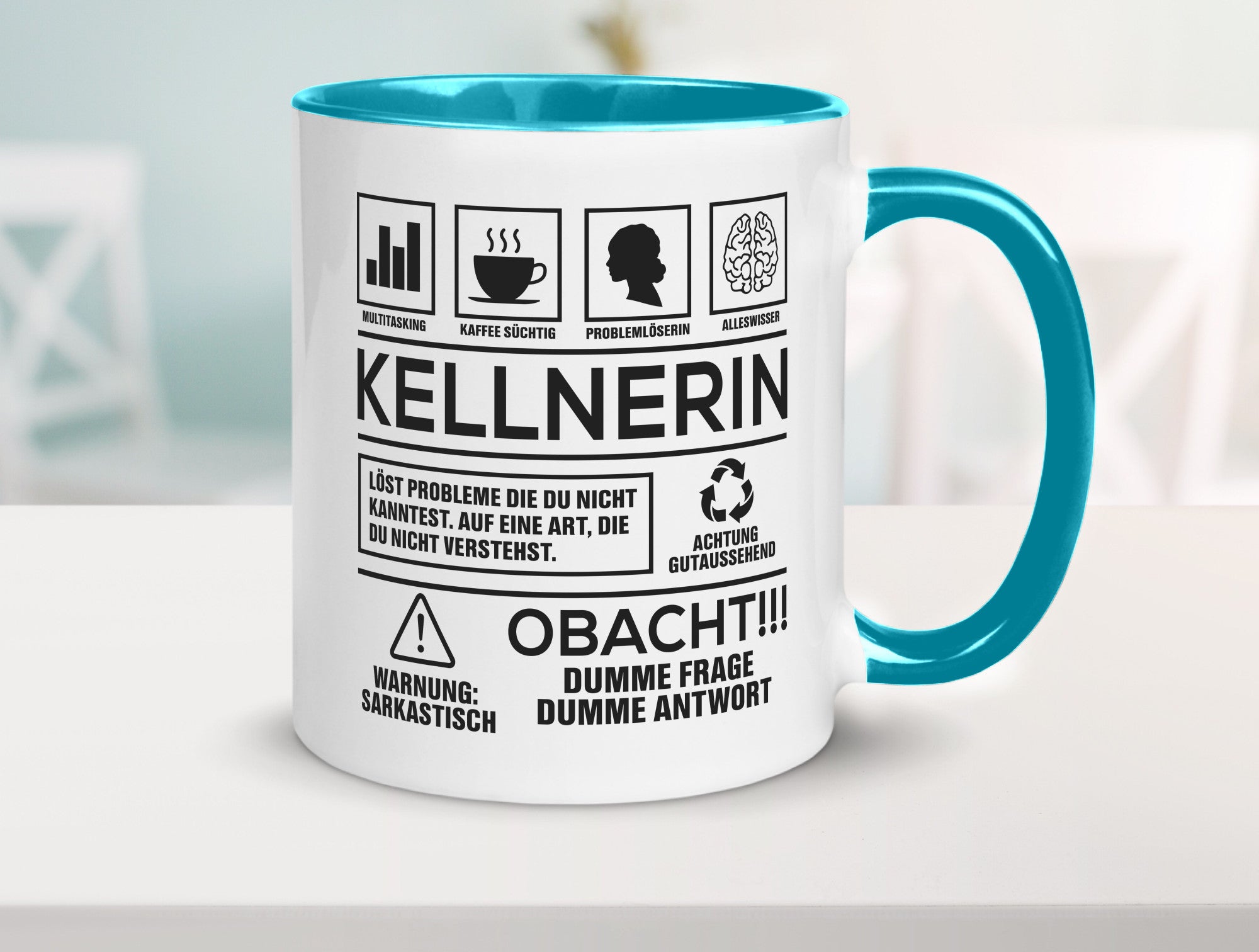 Achtung Probleme Kellnerin | Beruf kellnern Bedienung lustiger Spruch Geschenk