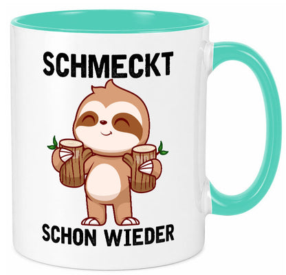 Schmeckt schon wieder | Frankfurt Hessen v2 Geschenkidee Humor Tasse