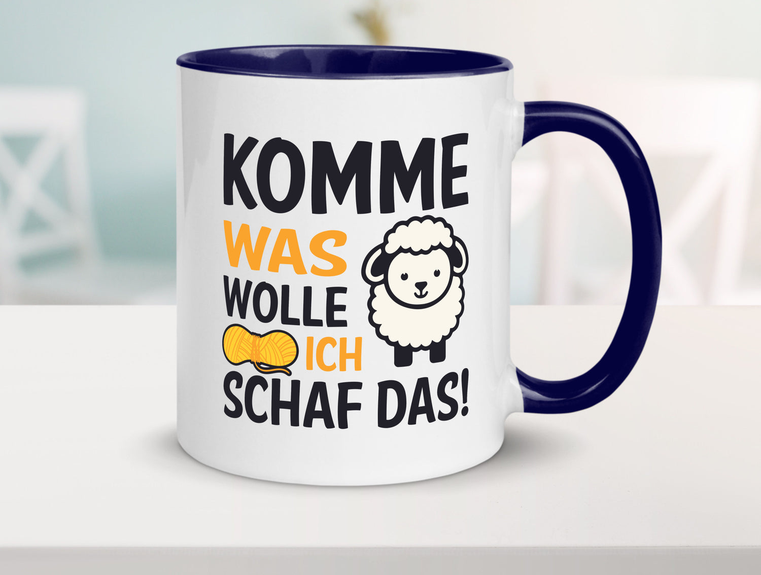 Komme was wolle, ich schaf das | Wolle Humor Geschenkidee Tasse