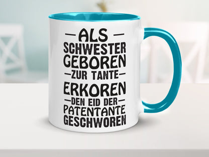Eid der Patentante | Tante Tasse Schwester Humor lustig Geschenkidee Geschenk