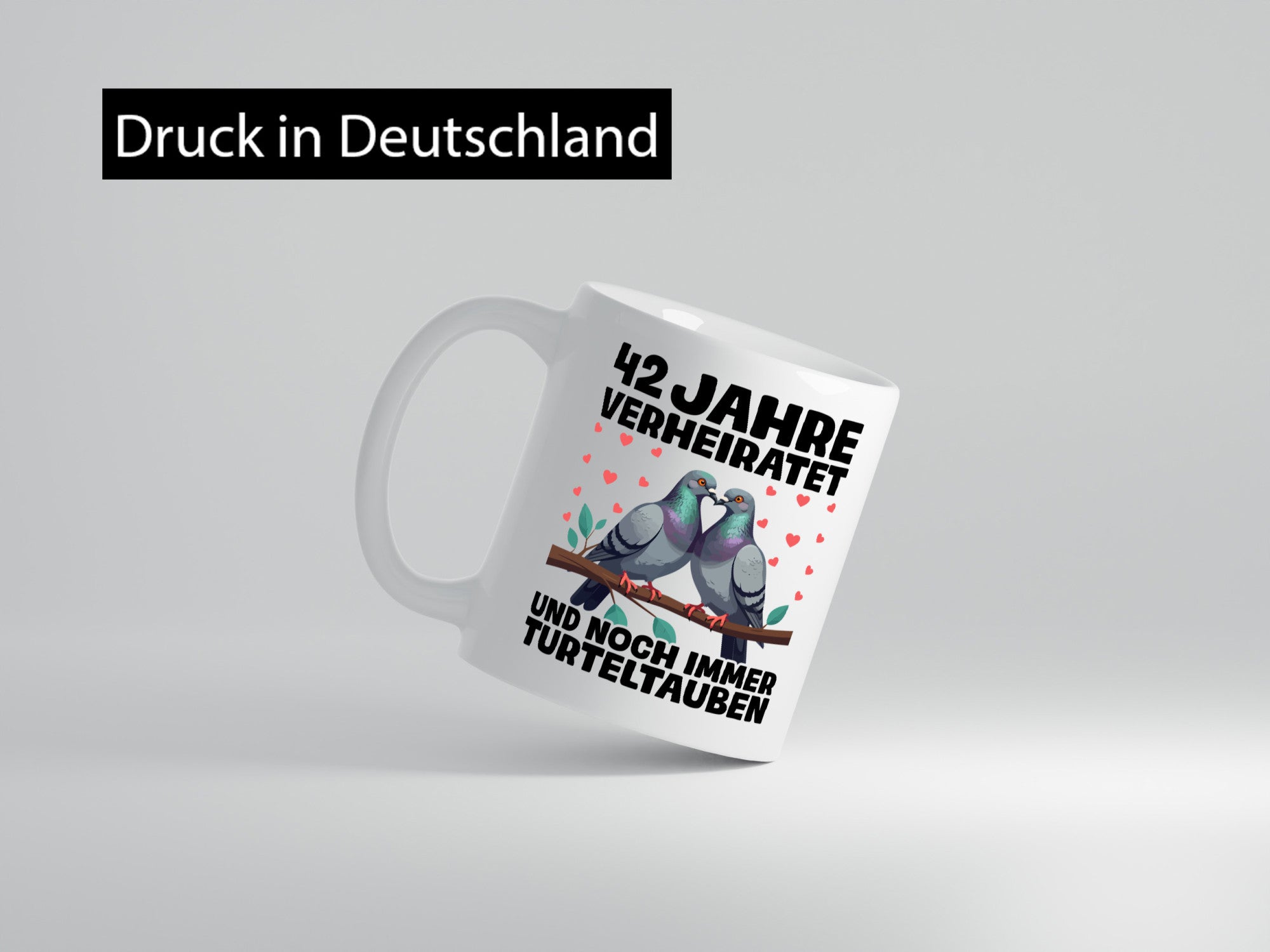 42 Jahre verheiratet | Turteltauben Ehe Ehepaar lustig Humor Geschenkidee