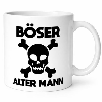 Böser alter Mann | Totenkopf Humor Geschenkidee Tasse