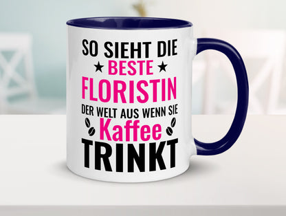 Kaffee trinkt: Floristin | Blumen Verkäuferin lustiger Spruch Geschenk Humor