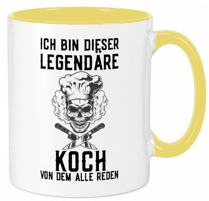 Legendärer Koch | Haubenkoch Totenkopf Küchenchef lustiger Spruch Geschenk Tasse