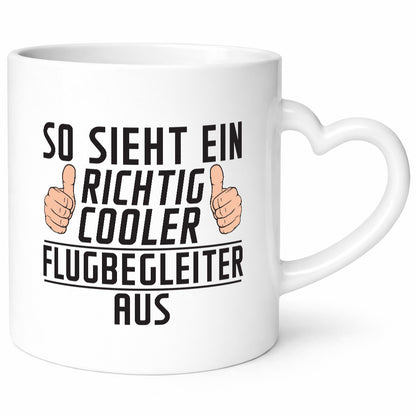 Richtig Cooler Flugbegleiter | Steward Flughafen Humor Geschenkidee Tasse
