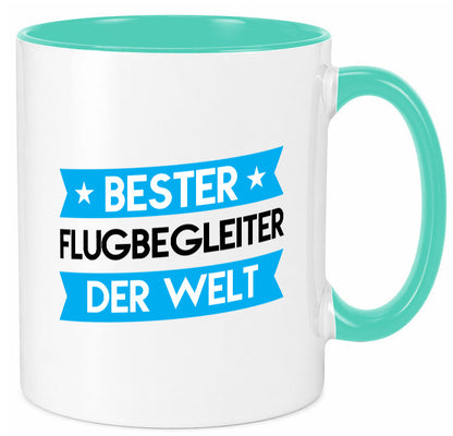 Bester Flugbegleiter | Steward Flughafen Humor Geschenkidee Tasse