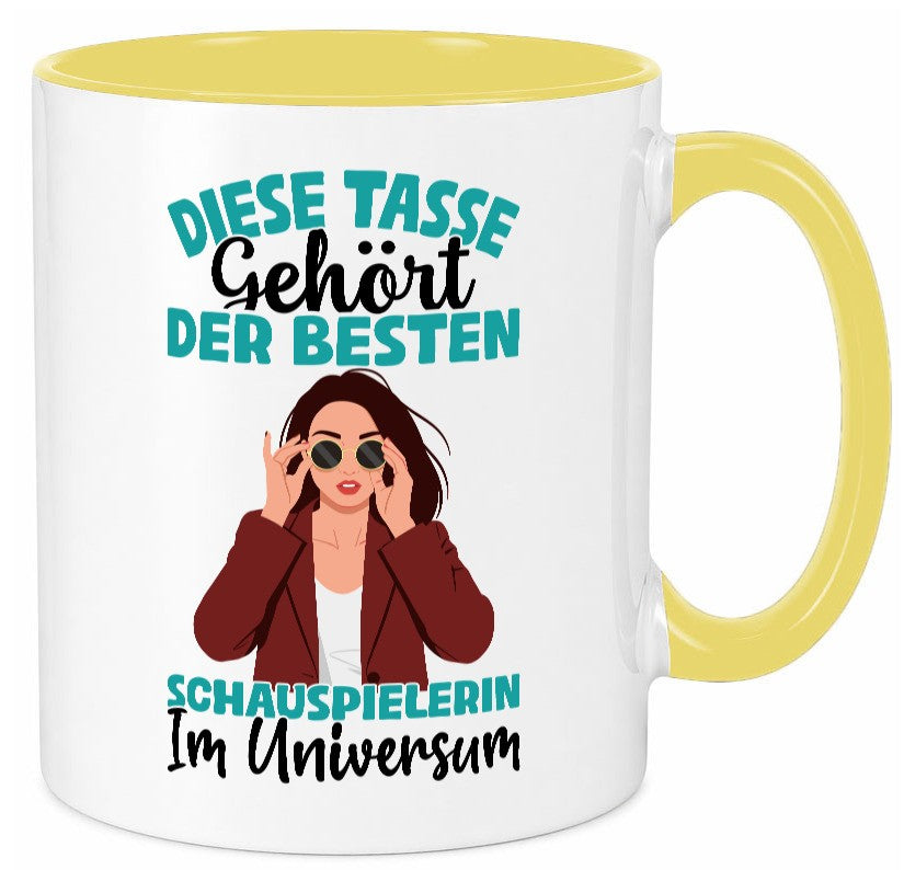 Im Universum: Schauspielerin | Theater Geschenkidee Humor Tasse