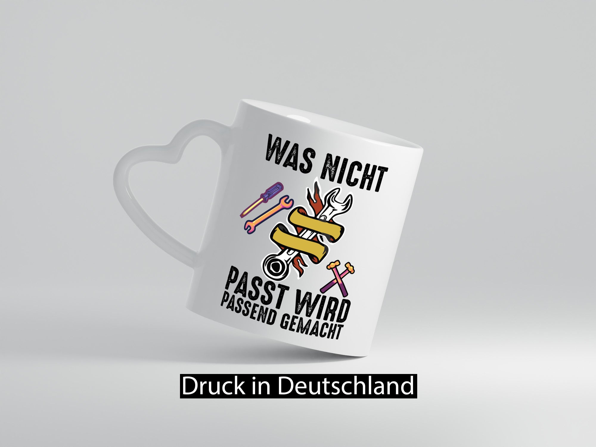 Was nicht passt wird passend gemacht | Handwerker v2 lustiger Spruch Geschenk