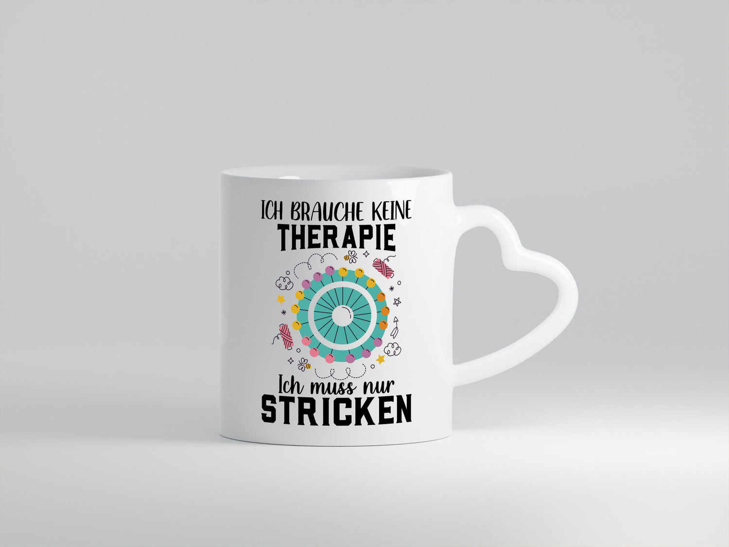 Keine Therapie, nur stricken | Wolle Stern Schmetterling lustig Humor