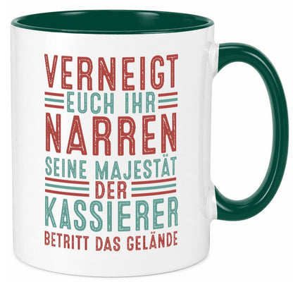 Verneigt euch: Kassierer lustig Humor Geschenkidee Geschenk Tasse