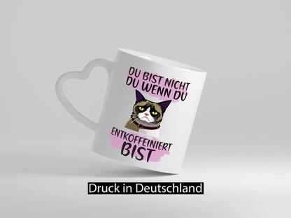 Spruch Tasse | Morgenmuffel Katze Entkoffeiniert lustig Tierliebhaber Humor