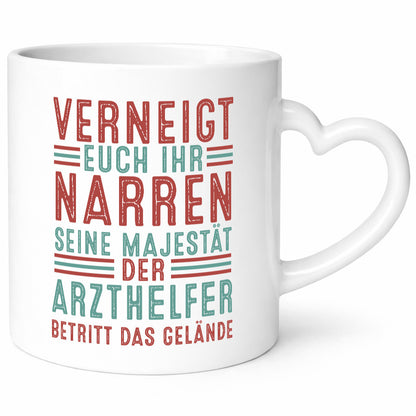 Verneigt euch: Arzthelfer | Fachangestellter Medizin v2 Humor Geschenkidee Tasse