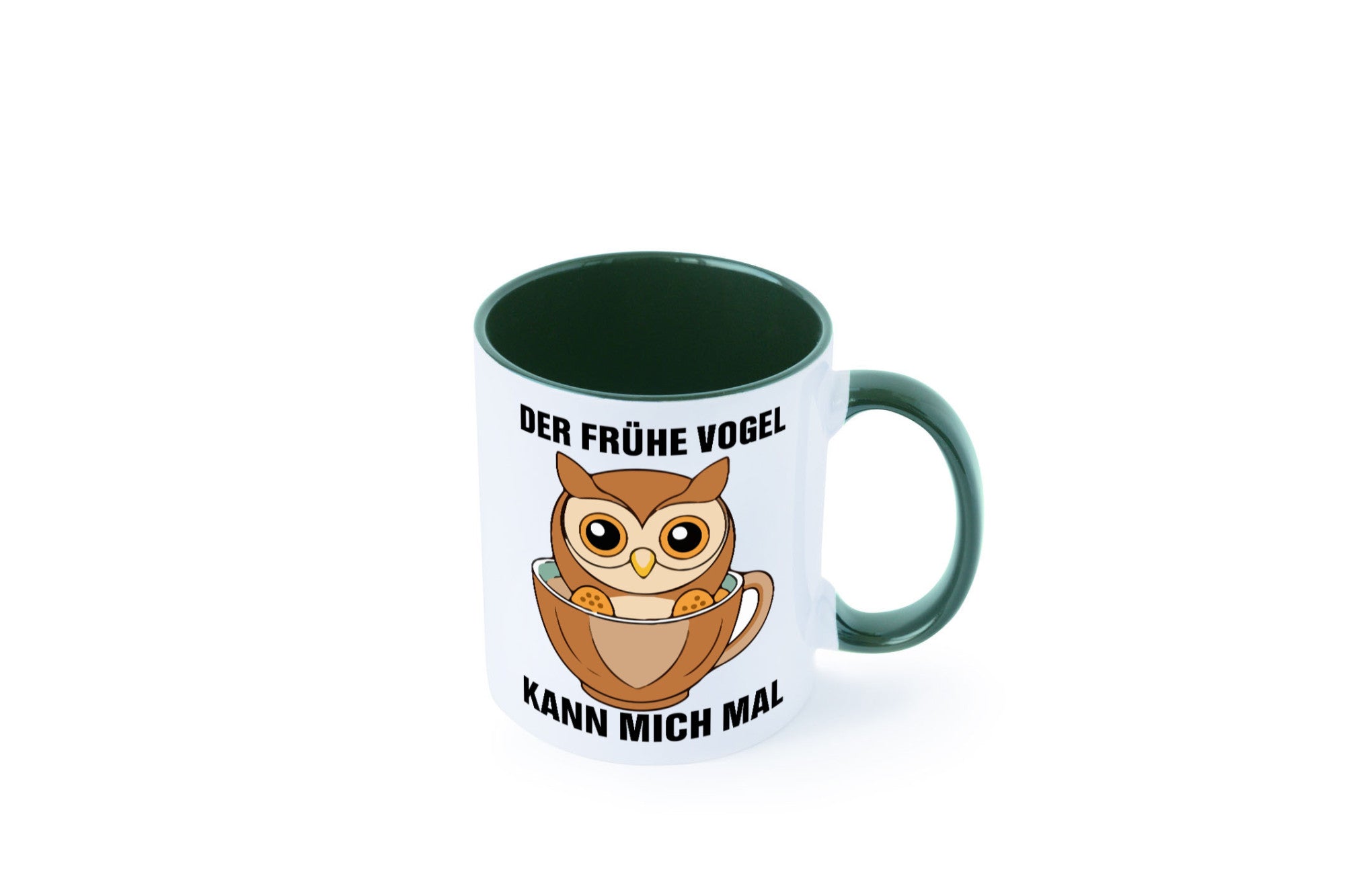 Der frühe Vogel kann mich mal | Eule Morgenmuffel v2 lustiger Spruch Geschenk