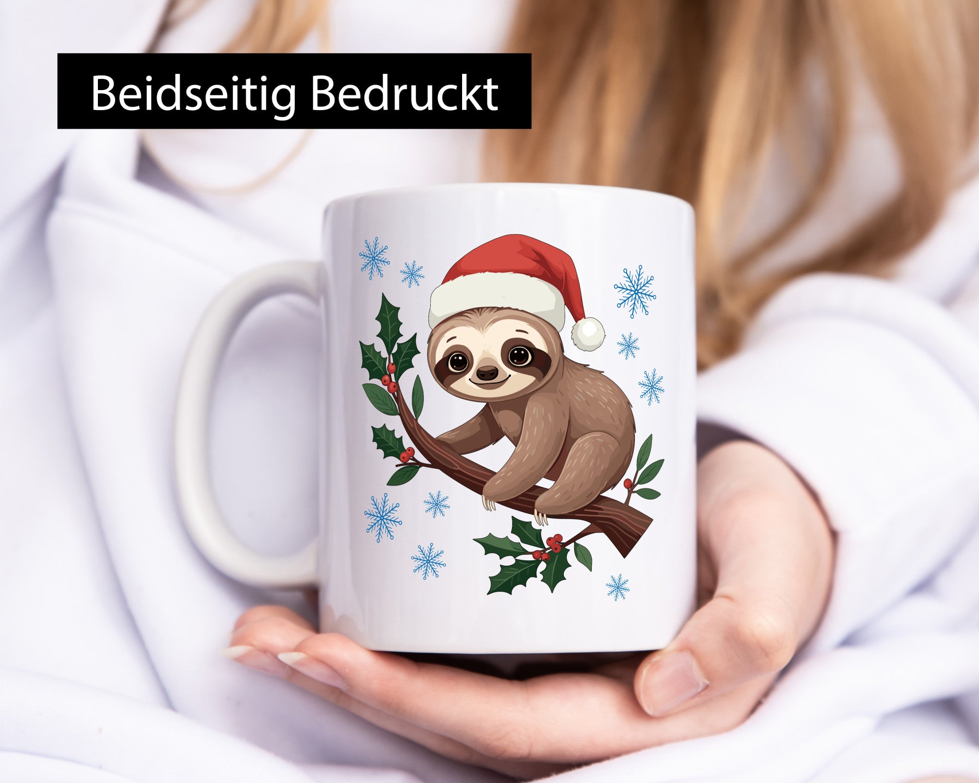 Faultier | Frohe Weihnachten Faul santa Geschenkidee Tierliebhaber Humor Tasse