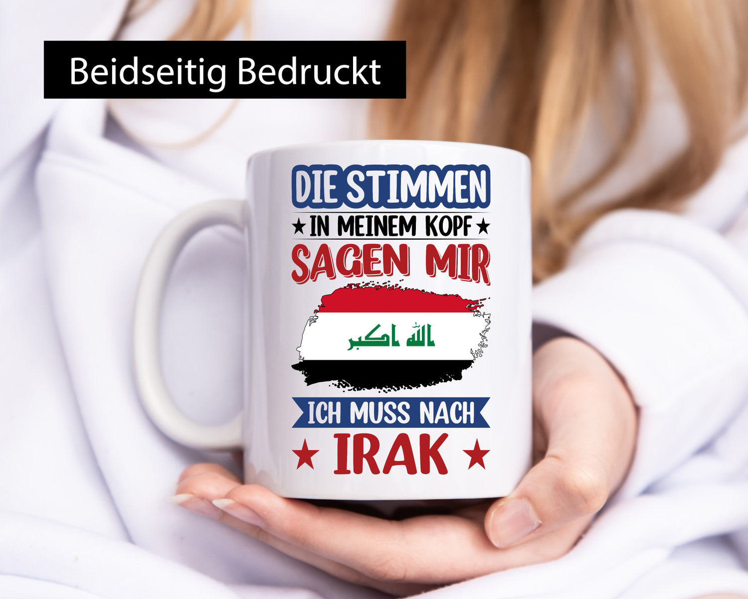 Irak | Urlaub Stimmen in meinem Kopf Traumland Geschenkidee Humor Tasse