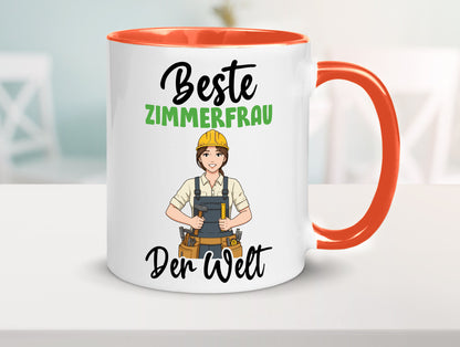 Beste Zimmerfrau| Holzbau | Handwerkerin v2 Geschenk Humor Geschenkidee