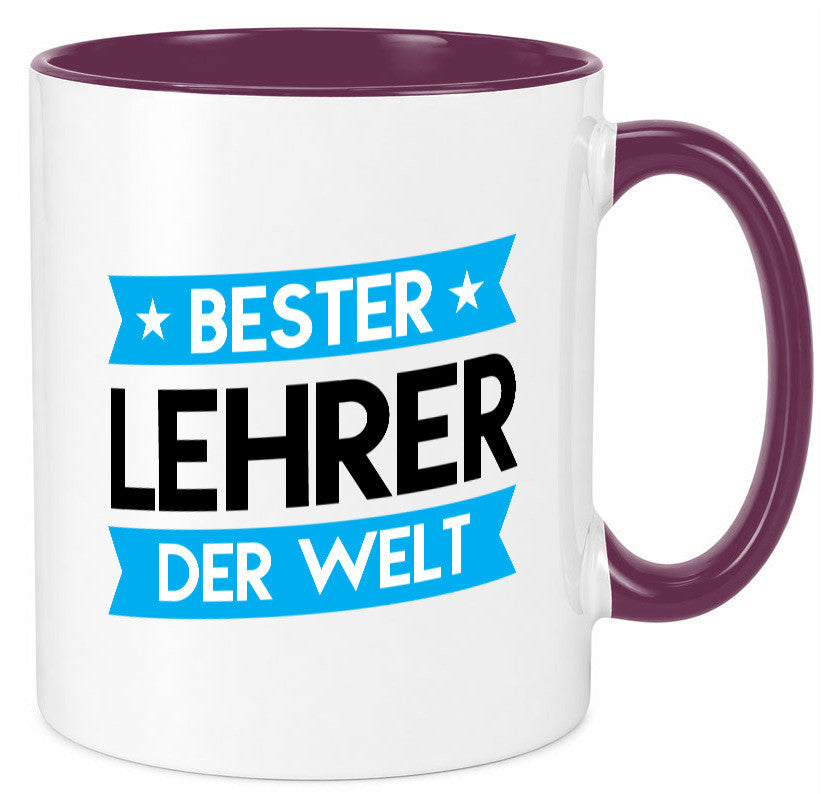 Bester Lehrer | Schule Beruf Schüler Geschenkidee Arbeit Kollegen Büro Humor Tasse