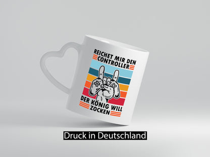 Controller | König will zocken Hand mit lustiger Spruch Geschenk Humor