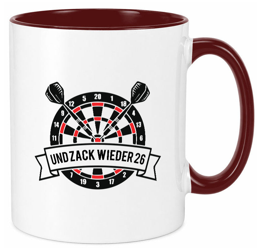 Und zack wieder 26 | Dart lustig Humor Geschenkidee Geschenk Tasse