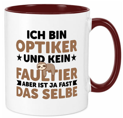 Ich bin kein Faultier: Optiker | Augenoptiker v2 lustiger Spruch Geschenk