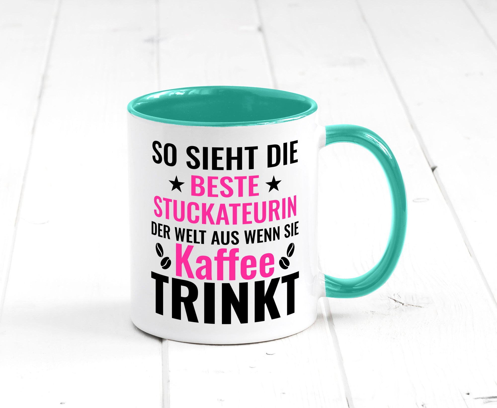 Kaffee trinkt: Stuckateurin | Innenausbau Geschenk Humor Geschenkidee lustiger