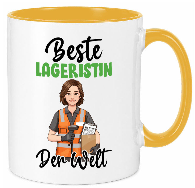 Beste Lageristin | Beruf Lager Arbeiterin v2 Geschenkidee Arbeit Kollegen Büro Tasse