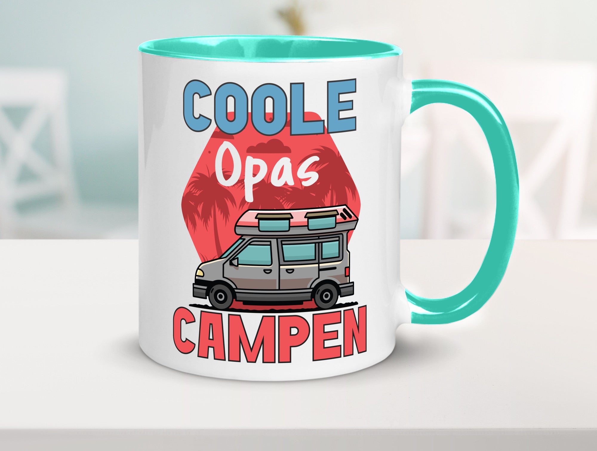 Coole Opas campen | Campingwagen Palmen Geschenk Familie Geschenkidee lustiger