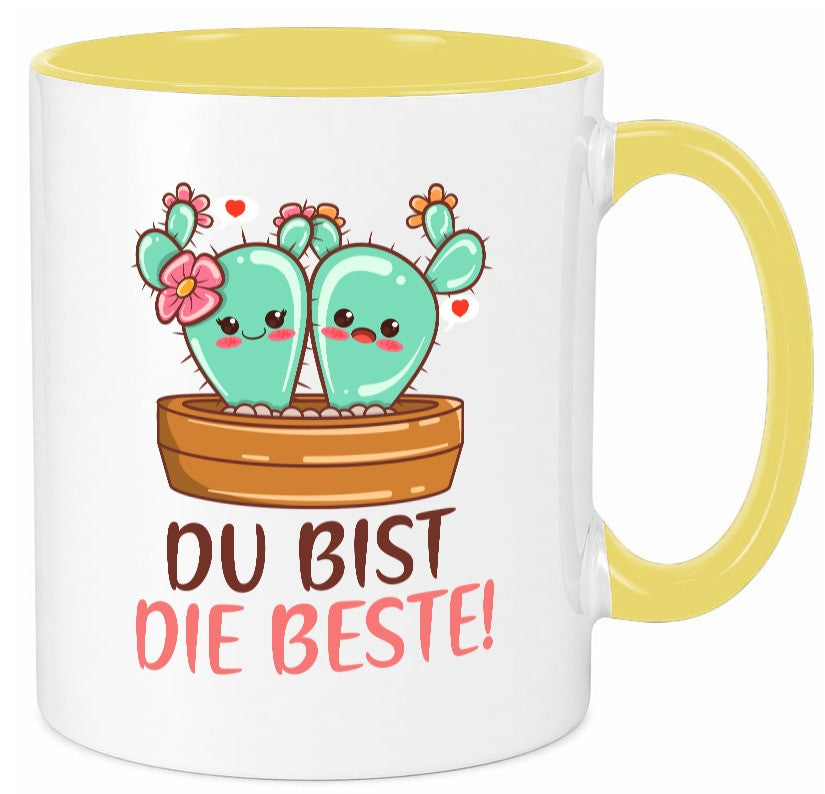 Du bist die Beste | Freundin Kaktus Best Freinds Geschenk Humor Geschenkidee Tasse