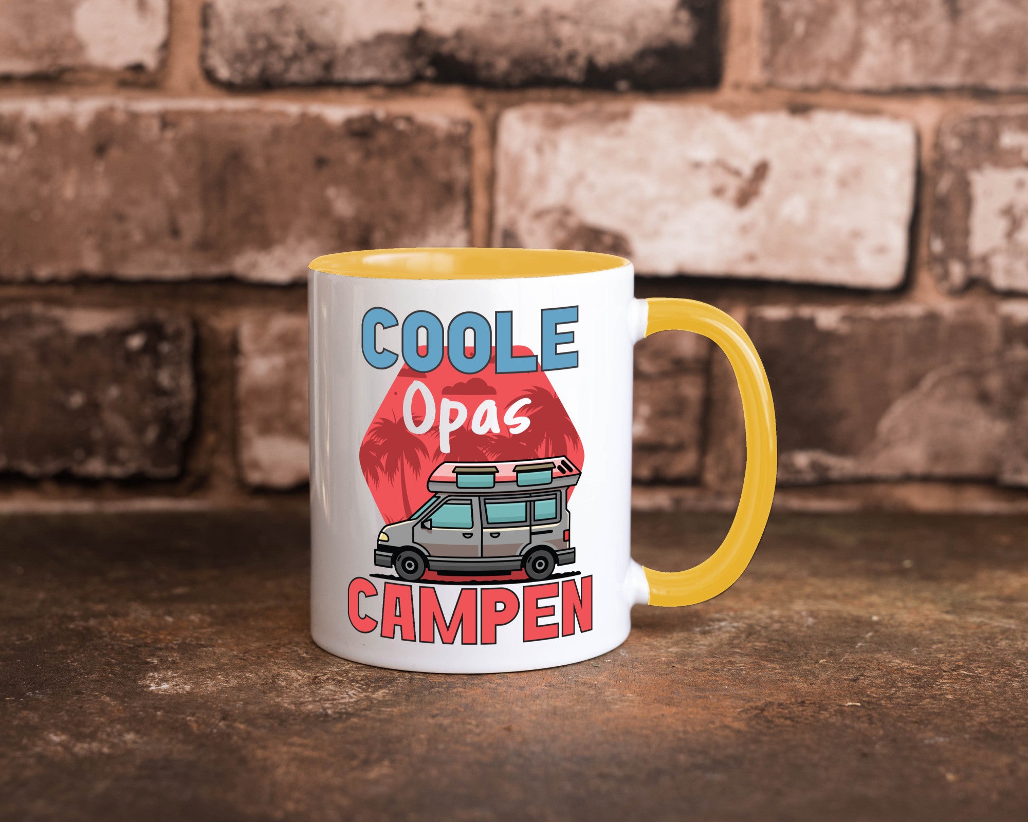 Coole Opas campen | Campingwagen Palmen Geschenk Familie Geschenkidee lustiger