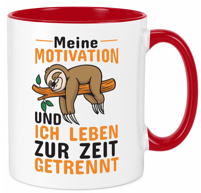 Keine Motivation | Faultier Tasse Büro Humor faul Geschenk Arbeit Kollegen