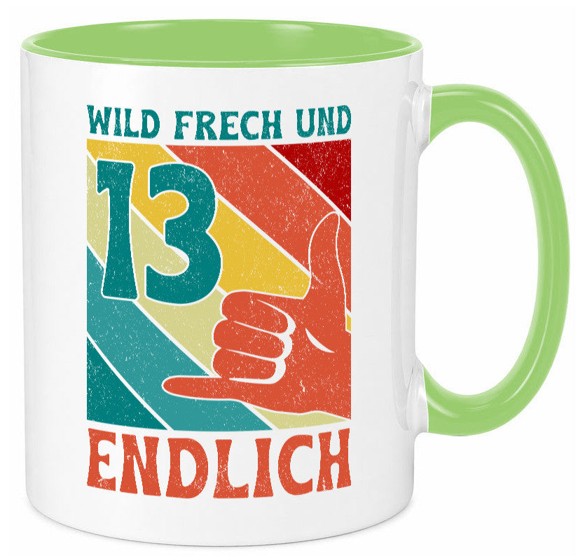 13. Geburtstag | 13 Jahre Wild und Frech Humor Geschenkidee Tasse