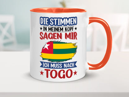 Togo | Urlaub Stimmen in meinem Kopf Traumland Humor Geschenkidee Tasse