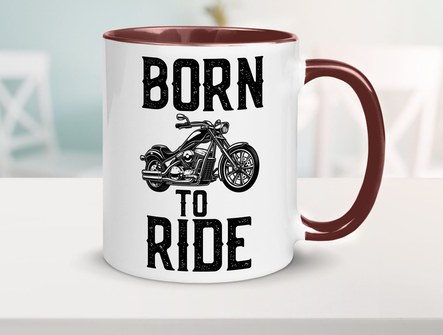 Born to ride | Biker Tasse Motorradfahrer Motorrad lustiger Spruch Geschenk