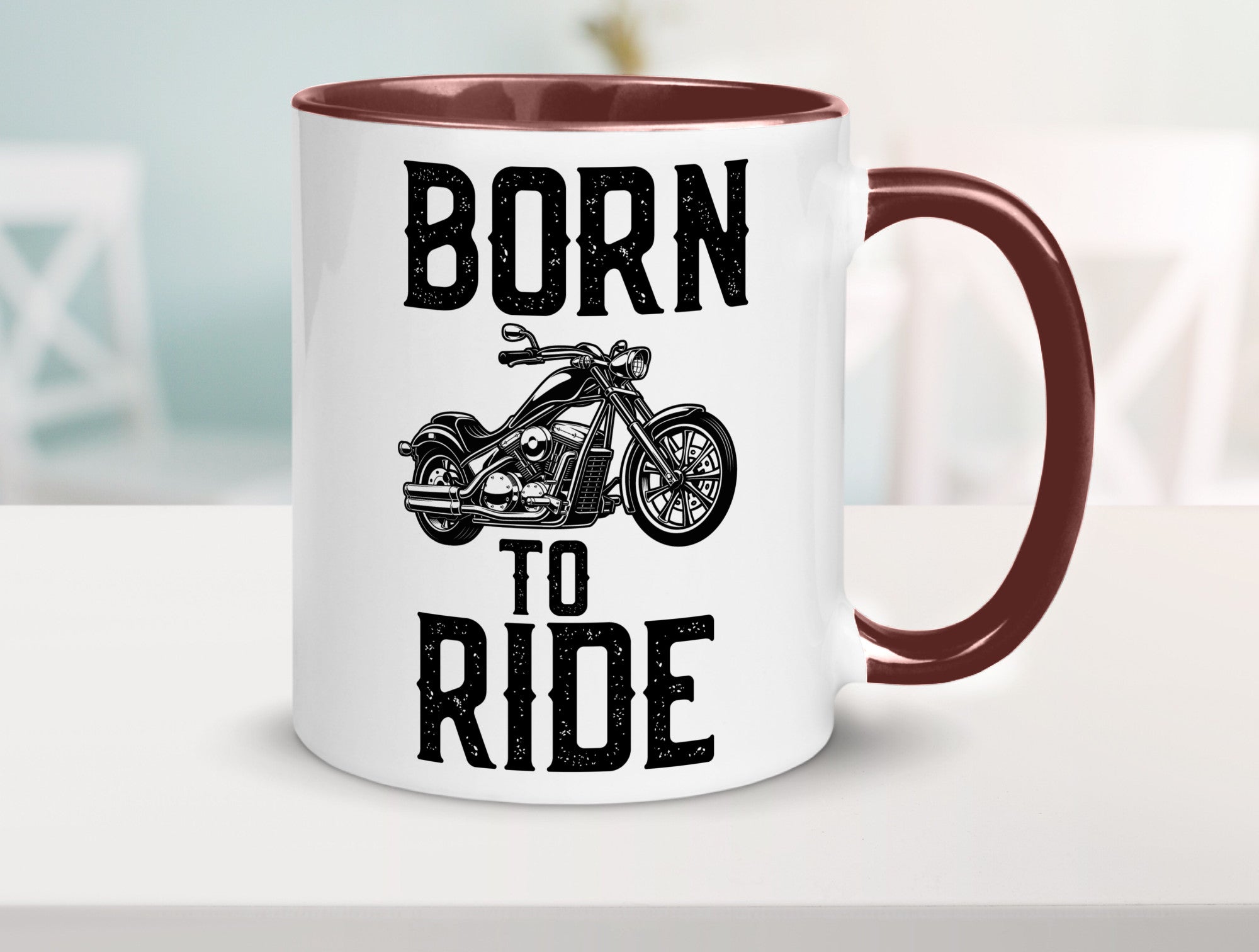 Born to ride | Biker Tasse Motorradfahrer Motorrad lustiger Spruch Geschenk