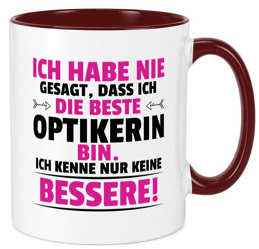 Die Beste Optikerin | Augenoptik Geschenkidee Humor Tasse