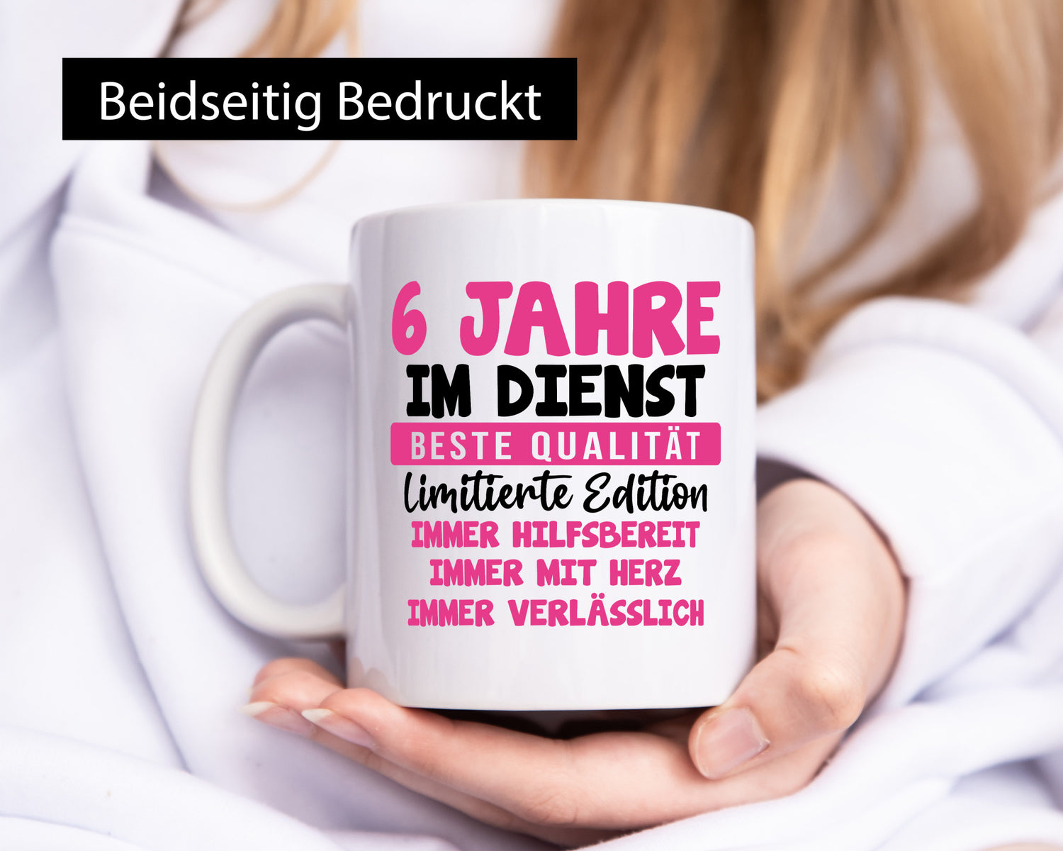 6 Jahre im Dienst | Jubiläum Arbeit v10 lustiger Spruch Geschenk Kollegen Büro