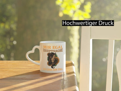 Hauptsache zum Stall | Reiterin Tasse Pferd Reiten Humor Geschenkidee