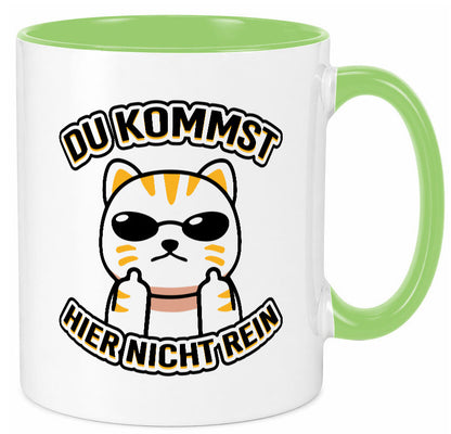 Du kommst hier nicht rein | Böse Katze Humor Tierliebhaber Geschenkidee Tasse
