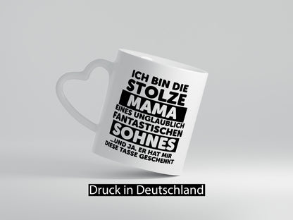 Stolze Mama | Fantastischer Sohn Beste Humor Familie Geschenkidee Tasse