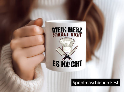 Mein Herz kocht Humor Geschenkidee Tasse