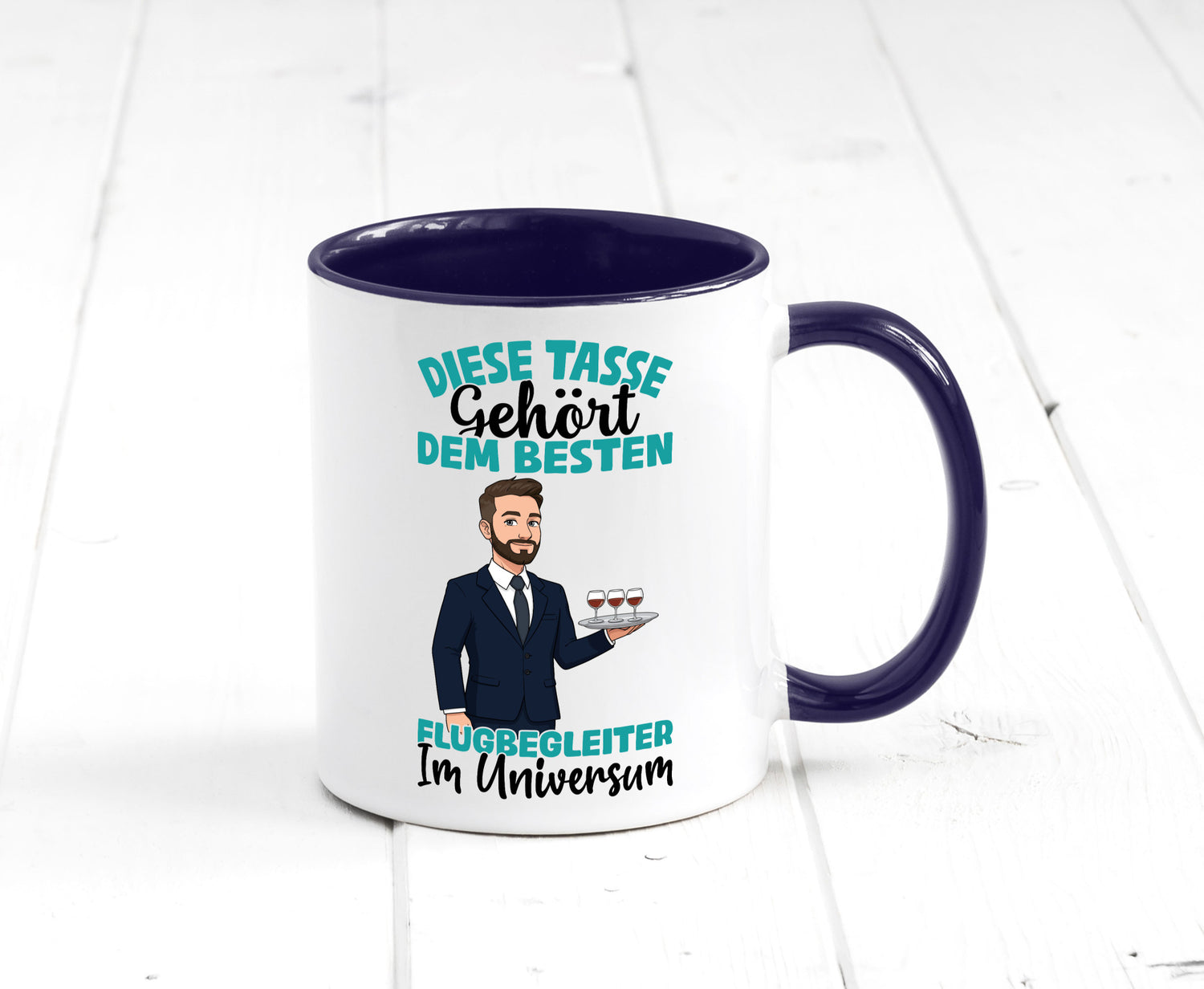 Im Universum: Flugbegleiter | Steward Flughafen Humor Geschenkidee Tasse