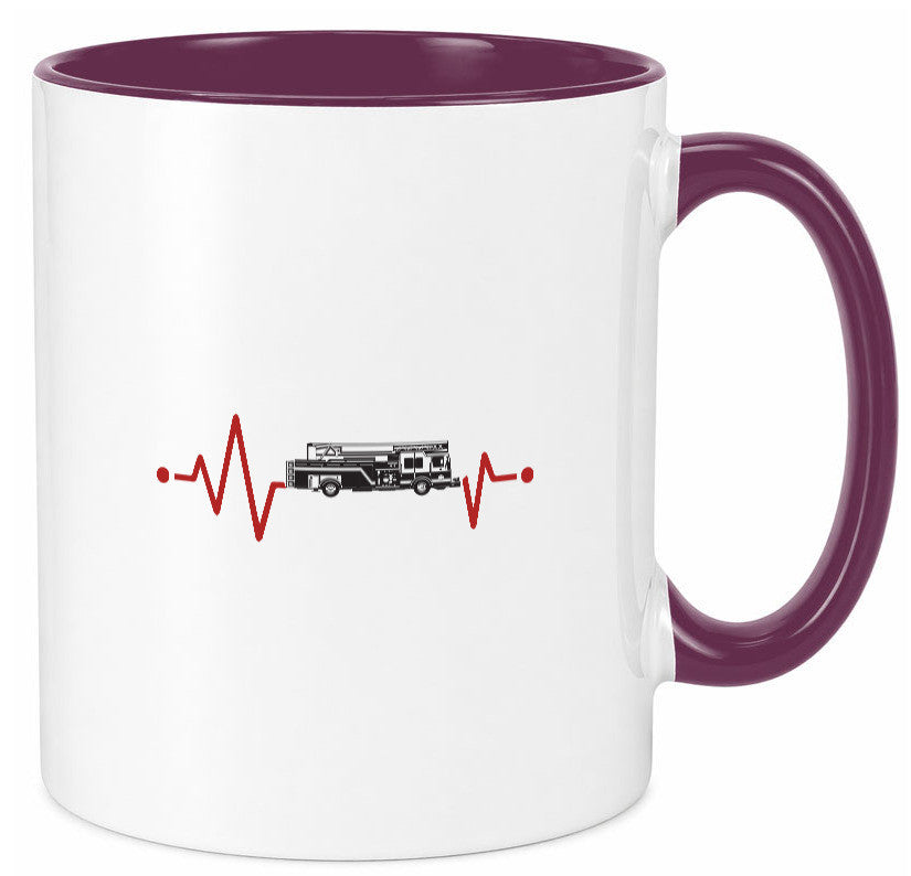 Herzschlag | Feuerwehrfahrzeug Feuerwehr Humor Geschenkidee Tasse