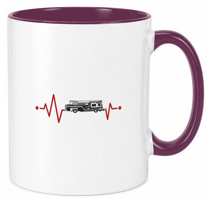 Herzschlag | Feuerwehrfahrzeug Feuerwehr Humor Geschenkidee Tasse